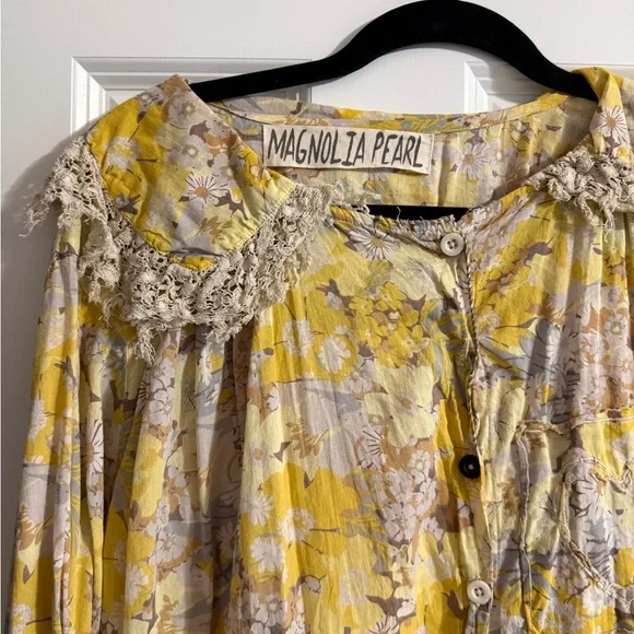 Magnolia Pearl Yellow Floral Maxi Dress